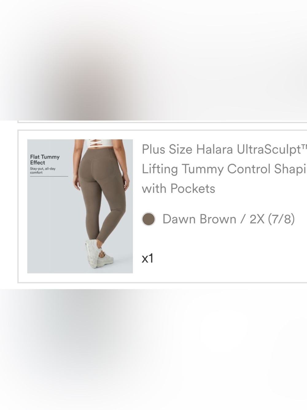 HALARA Plus Size UltraSculpt Leggings in Dawn Brown